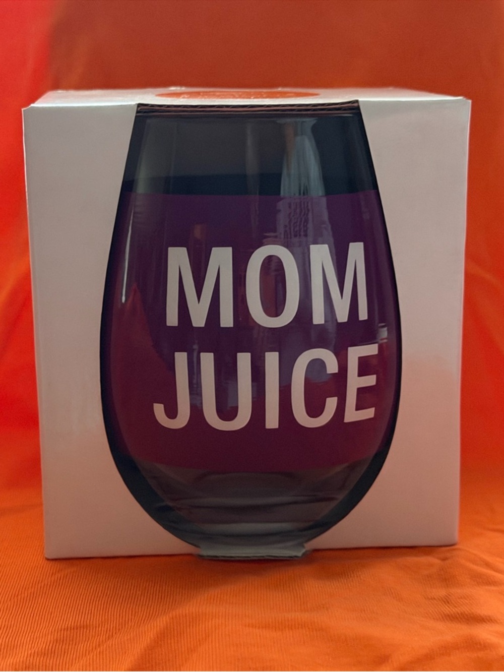Mom Juice Purple Stemless Wine Glass—16 oz - Picture 1 of 2